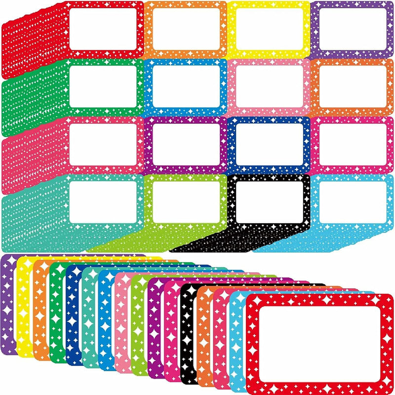 480 Pcs Name Tag Stickers (3"X 2")Cute Colorful Name Tags Labels for Classroom,Nametags Colorful Name Badge Labels Sticker for Themed Party Family Home School Office Conferences Storage Boxes Home & Garden > Household Supplies > Storage & Organization Zacool 240  