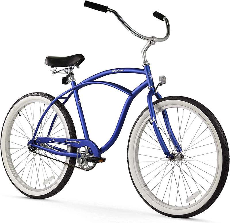 Firmstrong Urban Man Beach Cruiser Bike, Mens Bicycle Sporting Goods > Outdoor Recreation > Cycling > Bicycles Firmstrong Matte Blue 26" / 1-speed 