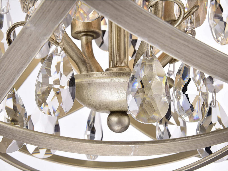 Jojospring Benita Antique-Copper Metal/Crystal Globe 4-Light Chandelier Home & Garden > Lighting > Lighting Fixtures > Chandeliers Jojospring   
