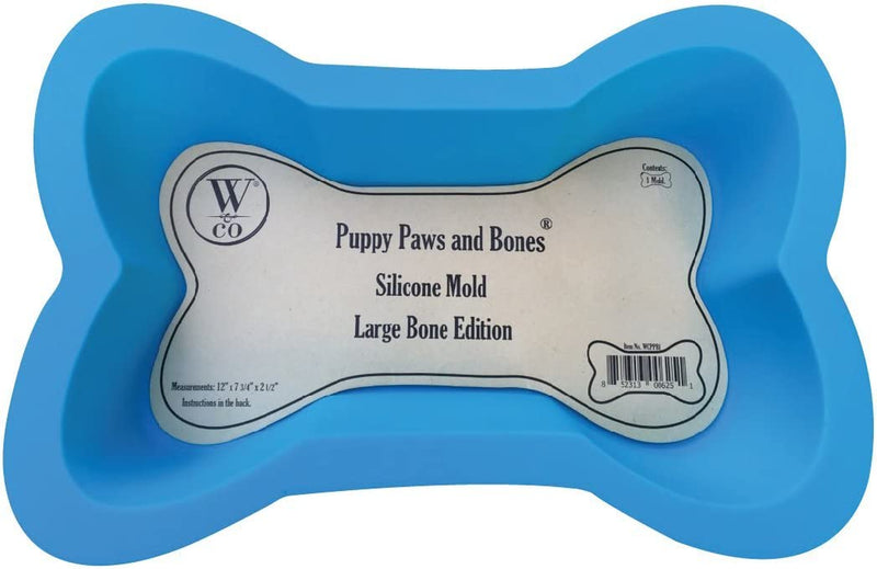 Puppy Paws and Bones Silicone Mold Large Bone Edition Silicone Dog Bone Shape Cake Pan 12X7X2.5 Inches