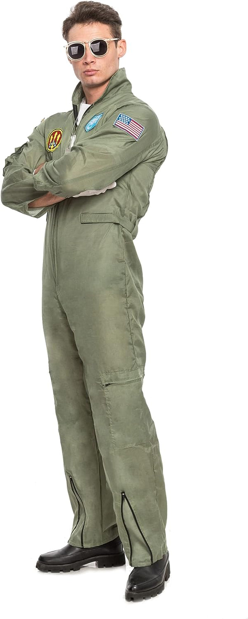 Spooktacular Creations Men’S Flight Pilot Adult Costume with Accessory for Halloween Party
