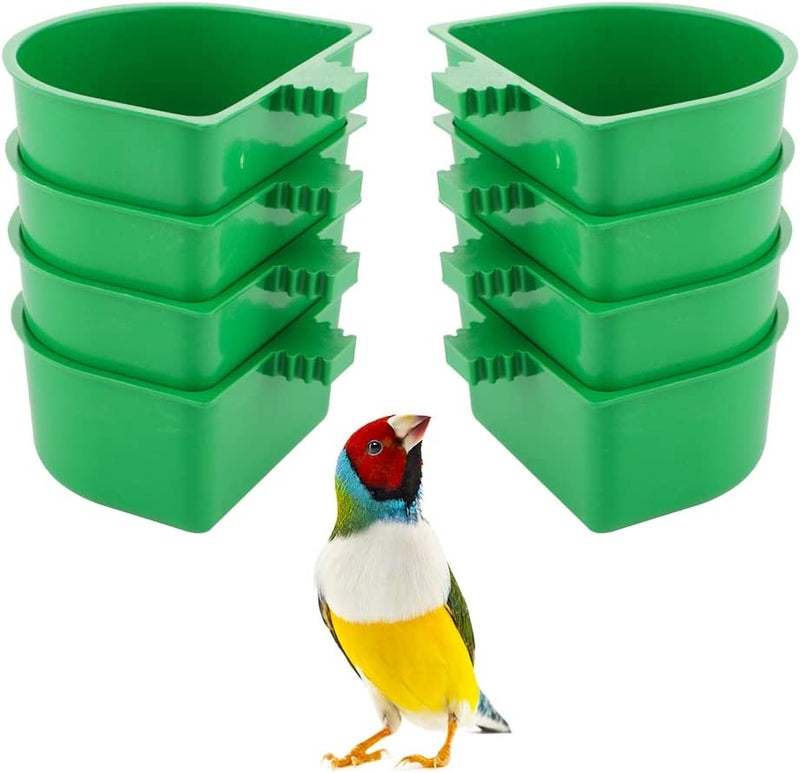 8 Pcs Mini Bird Plastic Feeder Pigeon Small Food Water Bowl Parrot Cage Sand Cup Feeding Holder (Semicircular Shape) Animals & Pet Supplies > Pet Supplies > Bird Supplies > Bird Cage Accessories > Bird Cage Food & Water Dishes DQITJ   
