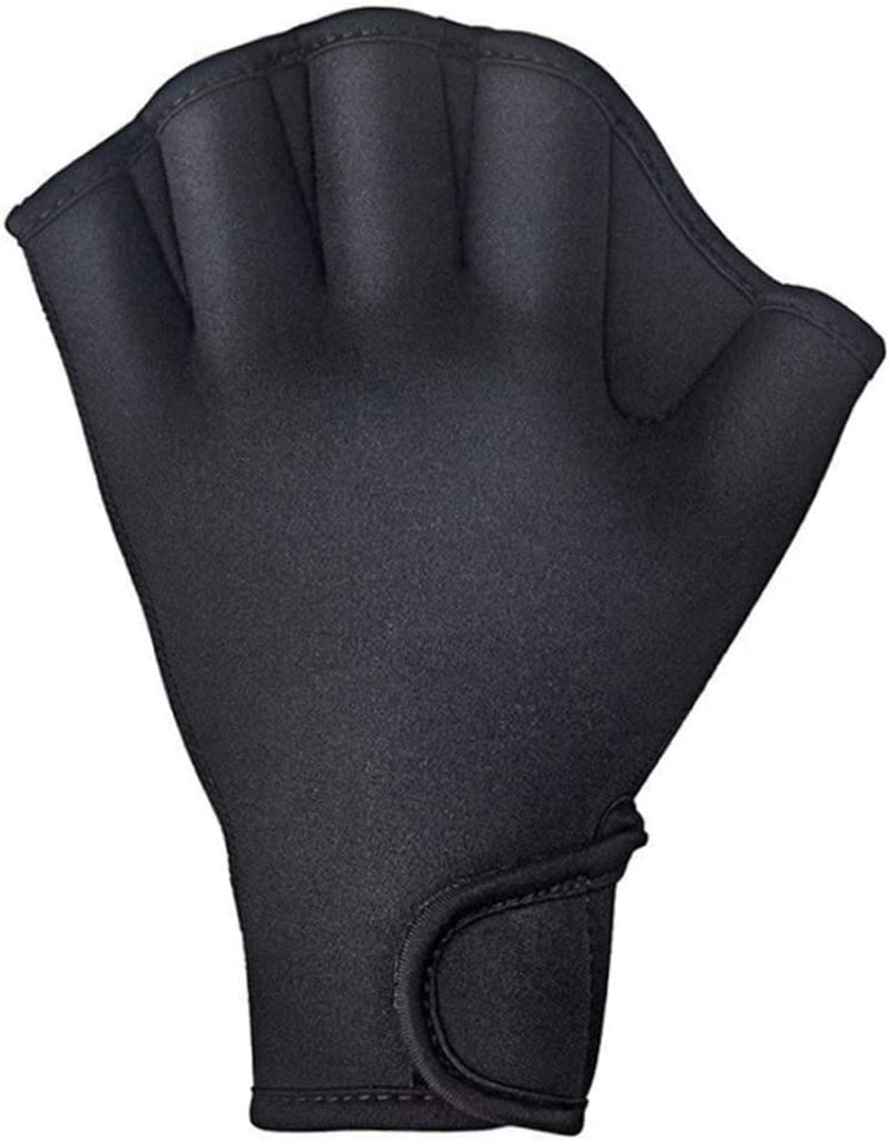Eaarliyam Aquatic Gloves, Swimming Training Webbed Swim Gloves for Adult Children Aquatic Fitness Water Resistance Training Black M Sporting Goods > Outdoor Recreation > Boating & Water Sports > Swimming > Swim Gloves Eaarliyam Medium  