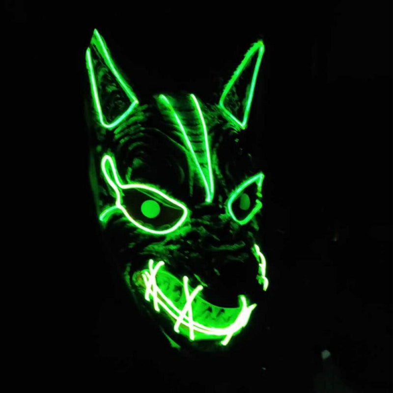 Halloween Mask LED Light up Mask Scary Wolf Mask Werewolf Mask for Festival Cosplay Halloween Costume Masquerade Parties, Carnival, Gift