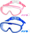 Fulllove Kids Swim Goggles, 2 Pack Swimming Goggles for Child from 4 to 15 Years Old, Clear Vision Swim Glasses Sporting Goods > Outdoor Recreation > Boating & Water Sports > Swimming > Swim Goggles & Masks Fulllove 03.pink/Blue  