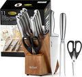 Mccook® MC35 Knife Sets with Built-In Sharpener,11 Pieces German Stainless Steel Hollow Handle Kitchen Knives Set in Acacia Block Home & Garden > Kitchen & Dining > Kitchen Tools & Utensils > Kitchen Knives McCook Acacia Wood Block 11 Pieces 