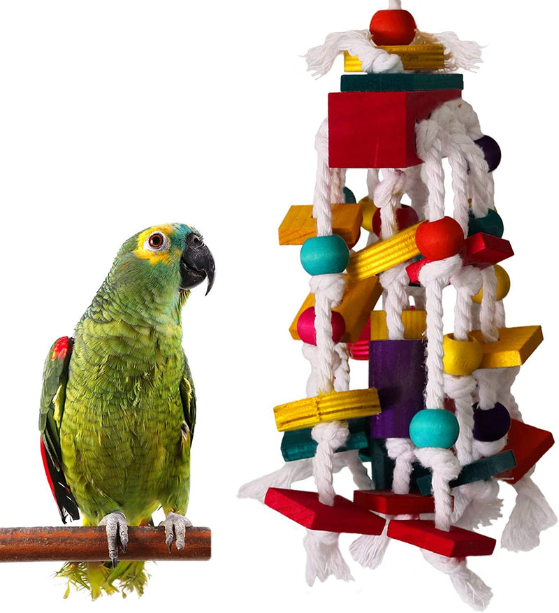 Rypet Bird Chewing Toy - Parrot Cage Bite Toys Wooden Block Bird Parrot Toys for Small and Medium Parrots and Birds Animals & Pet Supplies > Pet Supplies > Bird Supplies > Bird Toys RYPET   