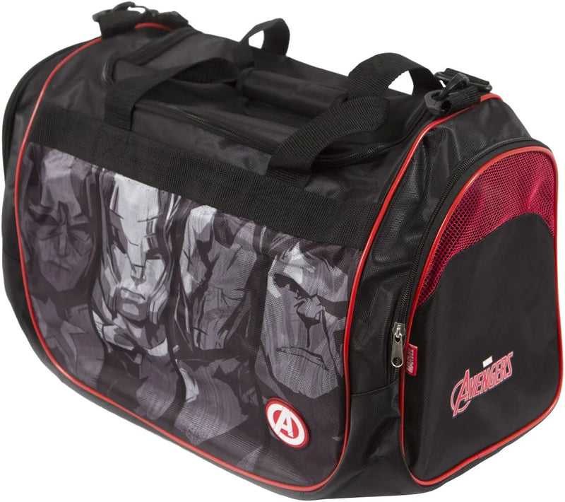 Marvel Avengers Sports Duffel Bag, Black/Red
