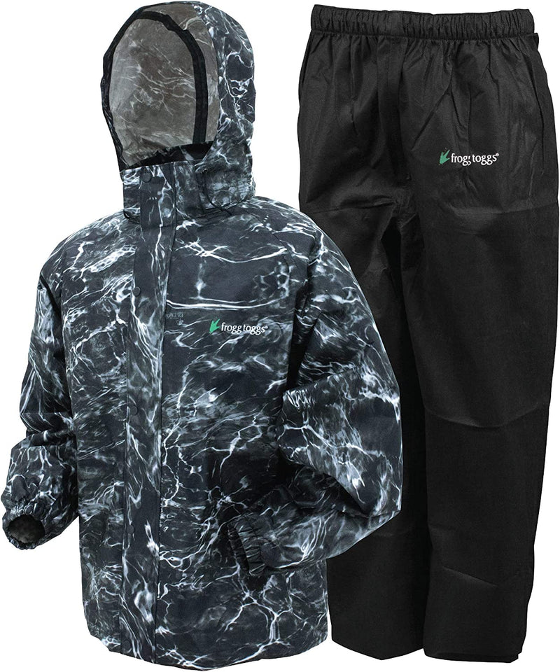 FROGG TOGGS Men'S Classic All-Sport Waterproof Breathable Rain Suit Sporting Goods > Outdoor Recreation > Winter Sports & Activities FROGG TOGGS Mo Elements/Blacktip/Black Pants Large 