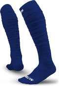 Nxtrnd XTD Scrunch Football Socks, Extra Long Padded Sports Socks for Men & Boys Sporting Goods > Outdoor Recreation > Winter Sports & Activities NXT NXTRND Navy Blue Large 