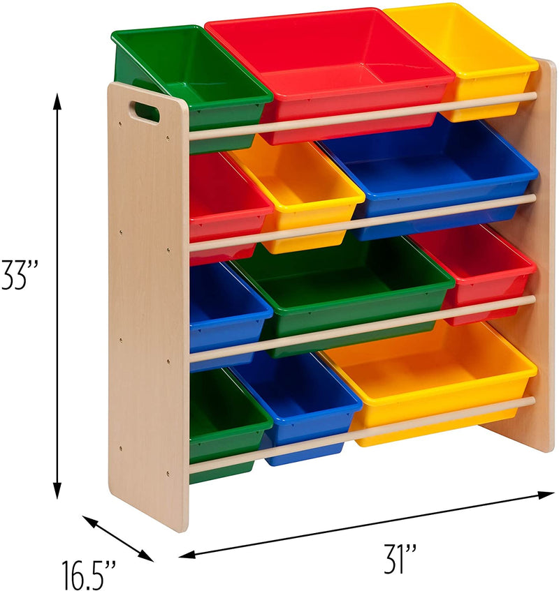 Honey-Can-Do Kids Toy Organizer and Storage Bins, Natural/Primary Home & Garden > Household Supplies > Storage & Organization Honey-Can-Do   