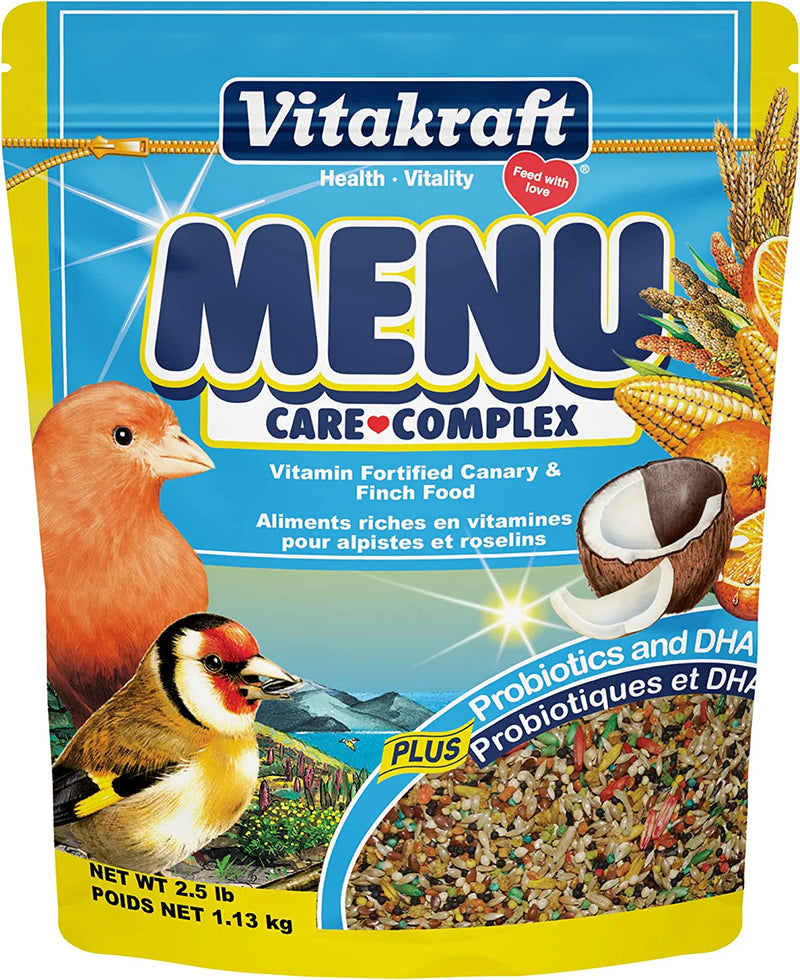 Vitakraft Menu Premium Canary and Finch Food - Vitamin-Fortified - Daily Food for Small Pet Birds Animals & Pet Supplies > Pet Supplies > Bird Supplies > Bird Food Vitakraft   
