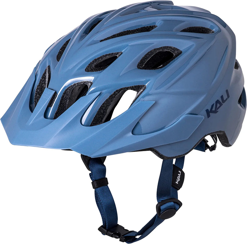Kali Protectives Chakra Solo Bicycle Helmet; Mountain In-Mould Mountain Bike Helmet Equipped with an Integrated Visor; Dial Fit Closure System; with 21 Vents Sporting Goods > Outdoor Recreation > Cycling > Cycling Apparel & Accessories > Bicycle Helmets Kali Protectives Solid Thunder Large/X-Large 