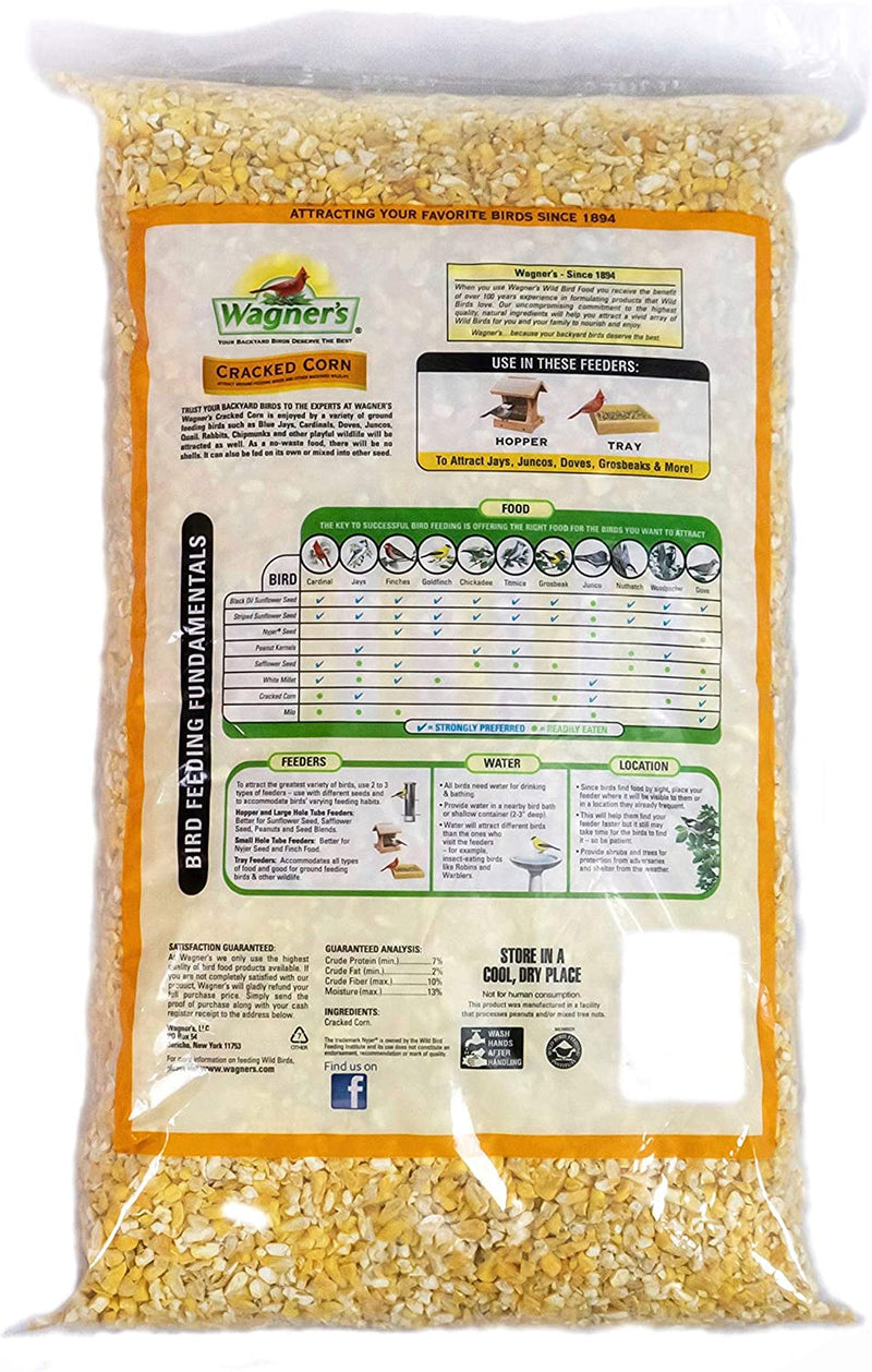 Wagner'S 18542 Cracked Corn Wild Bird Food, 10-Pound Bag Animals & Pet Supplies > Pet Supplies > Bird Supplies > Bird Food Wagner's   