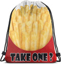 Take One Real French Fries Print Drawstring Backpack, Sackpack String Bag Cinch Water Resistant Nylon Beach Bag for Gym Shopping Sport Yoga… Home & Garden > Household Supplies > Storage & Organization Zhung Ree Take One Real French Fries  