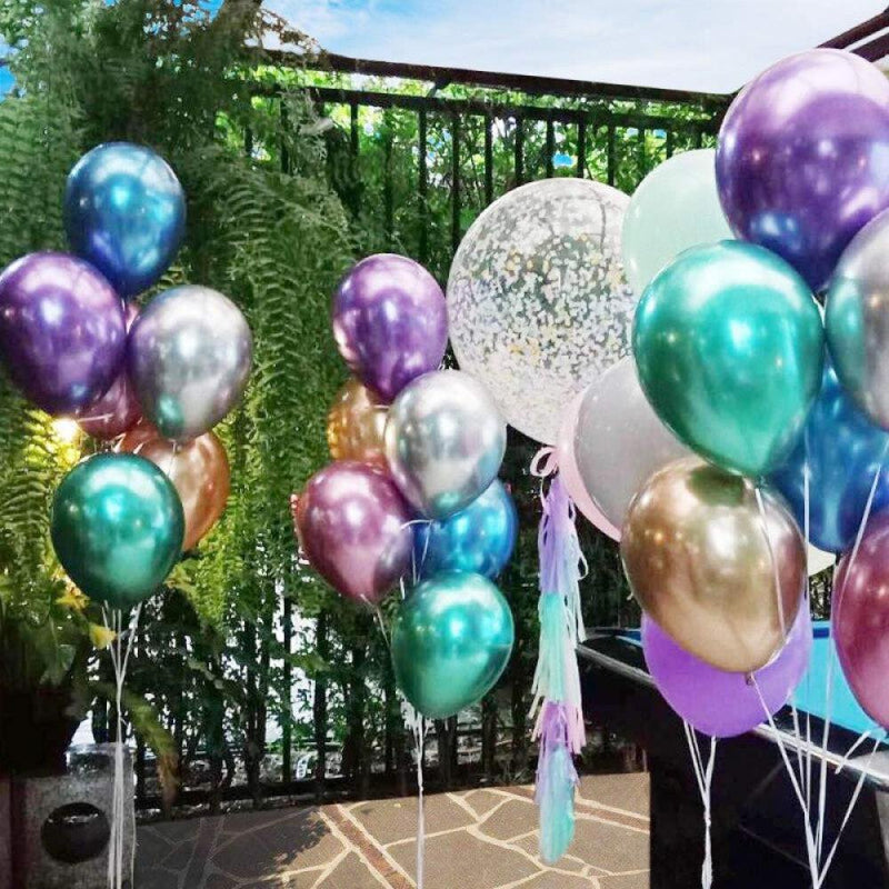 Sale Promotion!50Pcs Thicken Durable Balloon Party Supplies Wedding Birthday Metallic Face Latex Balloons for Holiday Events Party Decoration Gold