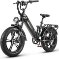 FREESKY Step-Thru Electric Bike for Adults 750W High-Speed Motor 48V 15Ah Samsung Cell Battery, 20" Fat Tires Ebike 25/28MPH Electric Commuter/Mountain Bike, Full Suspension Ebike UL Certified Sporting Goods > Outdoor Recreation > Cycling > Bicycles FREESky A320-Black Step-thru Ebike 