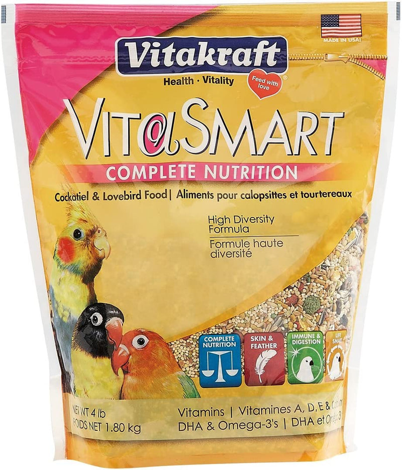 Vitakraft Vita Smart Gourmet Cockatiel and Lovebird Food - Vitamin-Fortified - Daily Pet Bird Food Animals & Pet Supplies > Pet Supplies > Bird Supplies > Bird Food Vitakraft   