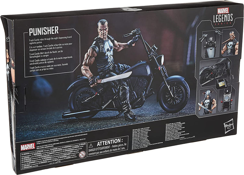 Marvel Hasbro Legends Series 6-Inch Collectible Action Figure the Punisher Toy and Motorcycle, Premium Design and 7 Accessories Sporting Goods > Outdoor Recreation > Winter Sports & Activities Hasbro   