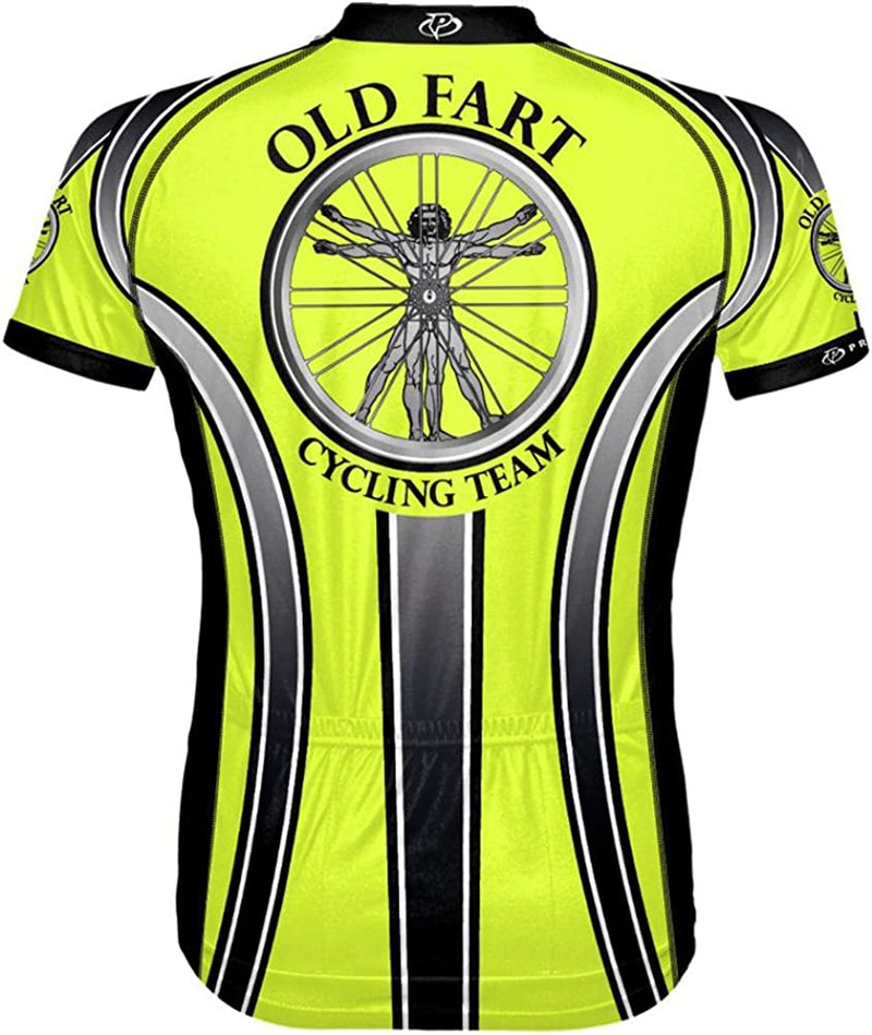 Primal Wear Old Fart Vitruvian Man Cycling Jersey Men'S High Visibility Sporting Goods > Outdoor Recreation > Cycling > Cycling Apparel & Accessories Primal Wear   