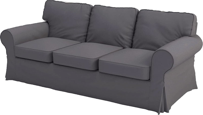 The Heavy Cotton Ektorp Sofa Cover Replacement Is Made Compatible for IKEA Ektorp Armchair (White Chair) Home & Garden > Decor > Chair & Sofa Cushions HomeTown Market Dark Gray Ektorp Sofa  