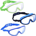 Swim Goggles for Kids 6-14, Kids Wide View Swimming Goggles with Nose Cover, anti Fog / UV No Leaking Waterproof Kids Goggles
