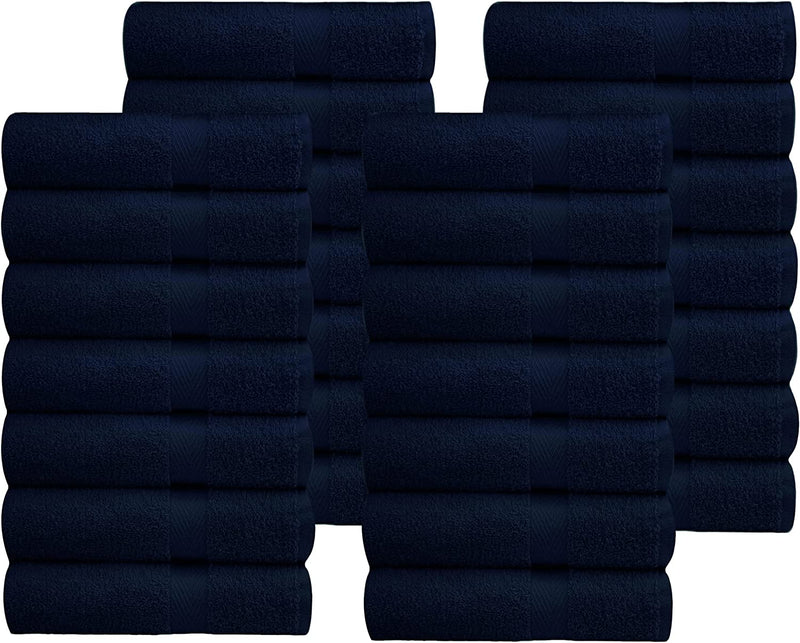 COTTON CRAFT Simplicity Washcloth Set -28 Pack 12X12- 100% Cotton Face Body Baby Washcloths - Quick Dry Lightweight Absorbent Soft Everyday Luxury Hotel Spa Gym Pool Camp Travel Dorm Easy Care - Navy Home & Garden > Linens & Bedding > Towels COTTON CRAFT Navy 28 Pack Wash Cloth 