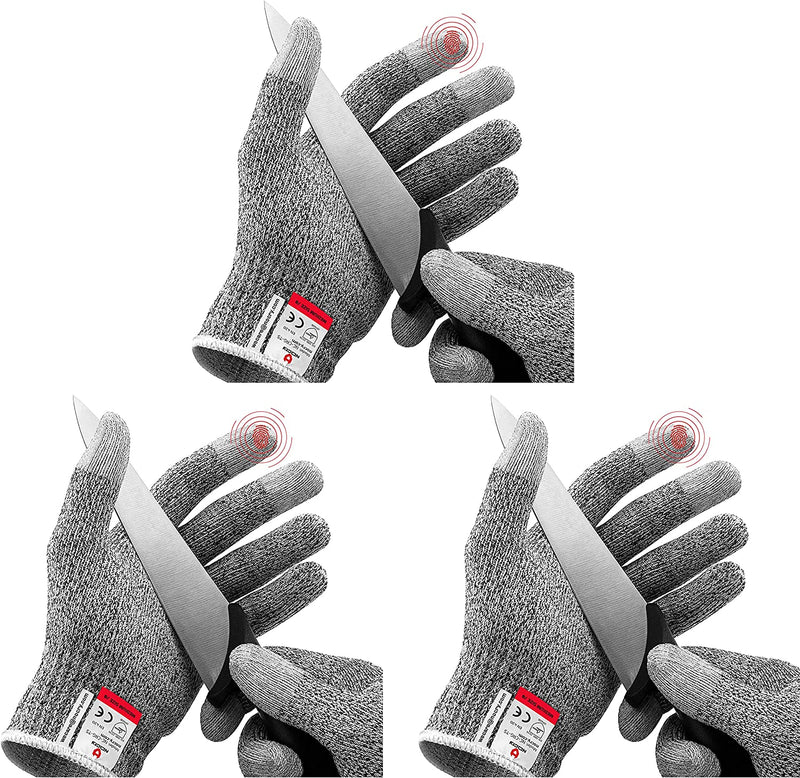 Nocry Cut Resistant Gloves - Ambidextrous, Food Grade, High Performance Level 5 Protection. Size Small, Complimentary Ebook Included Home & Garden > Kitchen & Dining > Kitchen Tools & Utensils NoCry Touchscreen Large (3 pack) 