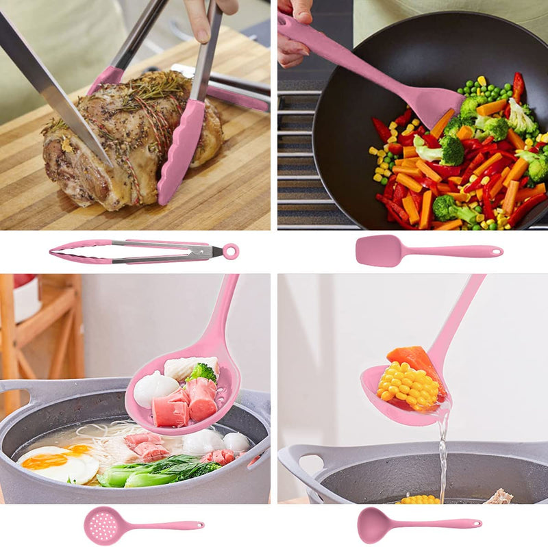Kitchen Utensils Set,Silicone Cooking Utensils Set 15Pcs,Non-Stick Silicone Kitchen Utensils Set,Heat Resistant 446°F Cooking Spoons,Kitchen Tool Set,Kitchen Essentials for New Home (Non Toxic) Home & Garden > Kitchen & Dining > Kitchen Tools & Utensils XIQWA   