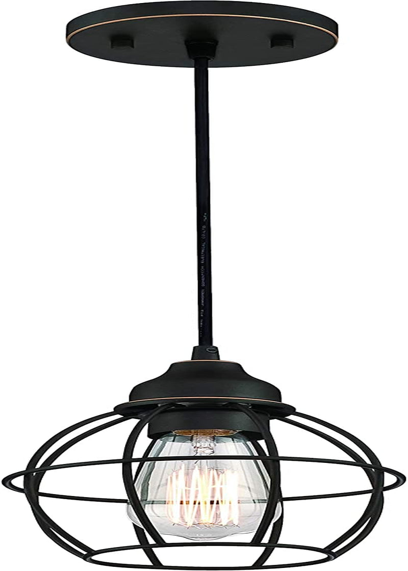 WISBEAM Pendant Lighting Fixture with Oil Rubbed Bronze Finish, Hanging Ceiling Lights with E26 Medium Base Max. 60 Watts, Bulbs Not Included, 2-Pack Home & Garden > Lighting > Lighting Fixtures WISBEAM   