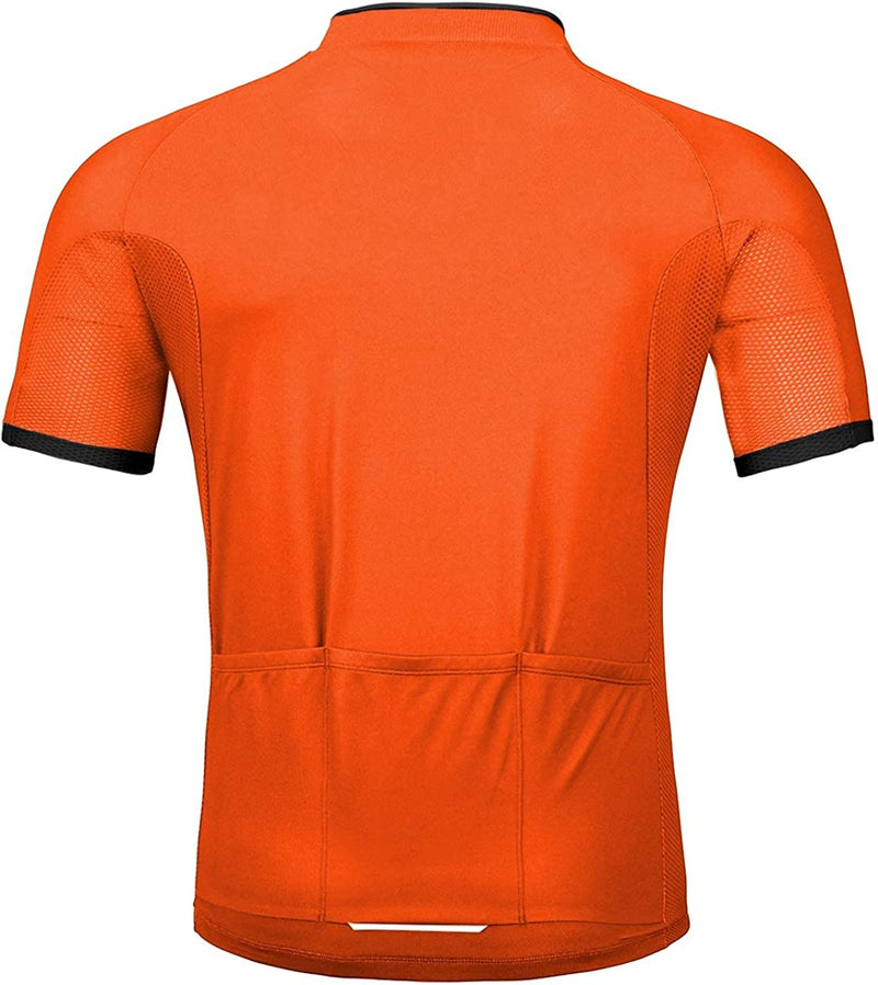 Wantdo Men'S Cycling Jerseys Mountain Bike MTB Jersey Short Sleeve Bike Shirts Breathable Quick Dry Cycling Clothing