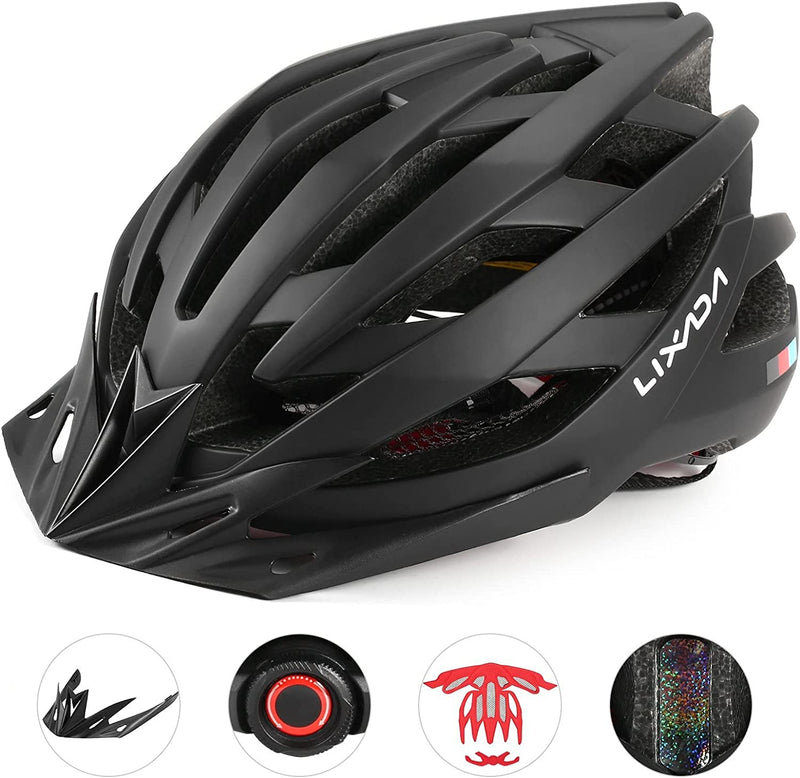 Mengk Breathable Cycling Helmet with Sun Visor Back Safe Reflector Women Men Lightweight Safety Helmet Bike Helmet for Mountain Bicycle Road Bike Sporting Goods > Outdoor Recreation > Cycling > Cycling Apparel & Accessories > Bicycle Helmets MengK   