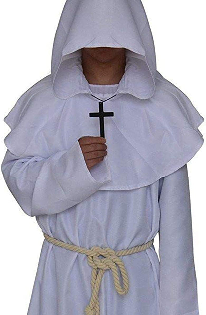 LHJ Friar Medieval Hooded Monk Renaissance Priest Robe Costume Cosplay  LHJ   