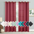 SOFJAGETQ Light Grey Sheer Curtains, Linen Look Semi Sheer Curtains 84 Inches Long, Grommet Light Filtering Casual Textured Privacy Curtains for Living Room, Bedroom, 2 Panels (Each 52 X 84 Inch Home & Garden > Decor > Window Treatments > Curtains & Drapes SOFJAGETQ Red 52W x96L 