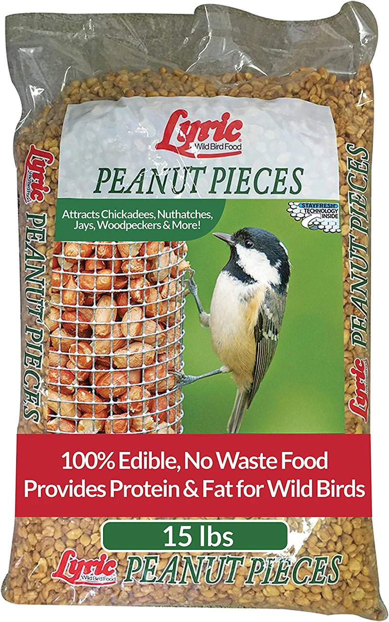 Lyric Peanut Pieces Wild Bird Seed, No Waste Bird Food, 15 Lb. Bag Animals & Pet Supplies > Pet Supplies > Bird Supplies > Bird Food Lebanon Seaboard Corporation Food 15 lb 