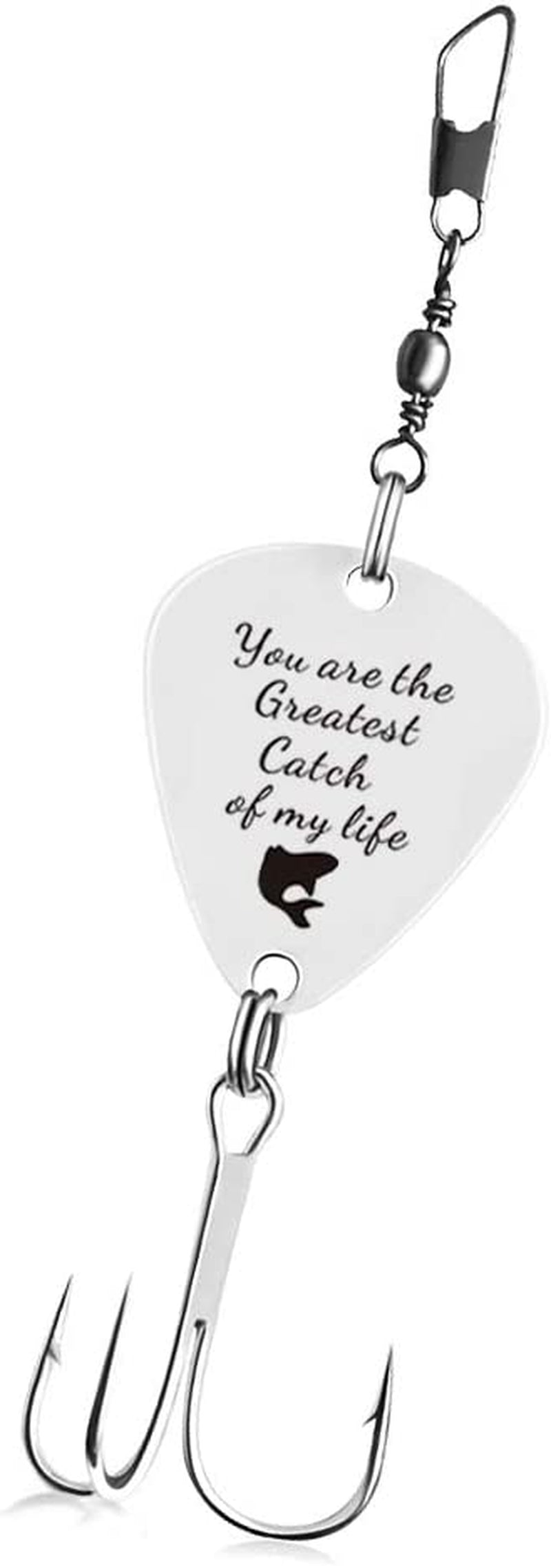 MUEEU Fishing Lure Engraved Text Fisherman Dad Daddy Father Grandpa First Loved Man Gift Sporting Goods > Outdoor Recreation > Fishing > Fishing Tackle > Fishing Baits & Lures MUEEU You Are the Greatest Catch of My Life  