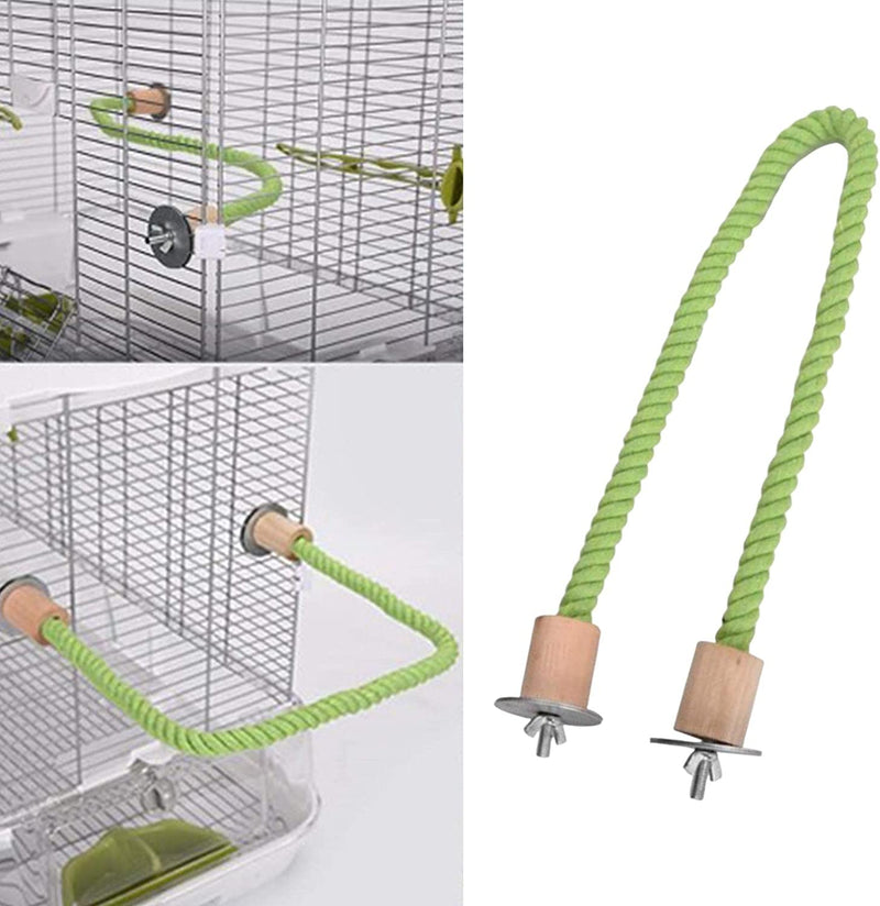 PETSOLA Stable Bird Rope Perch Parrot Training Branch Resting Perches Playing Durable Cage Exercise Standing for Conures Cockatiel Finch Parakeet, 30Cm Animals & Pet Supplies > Pet Supplies > Bird Supplies PETSOLA   