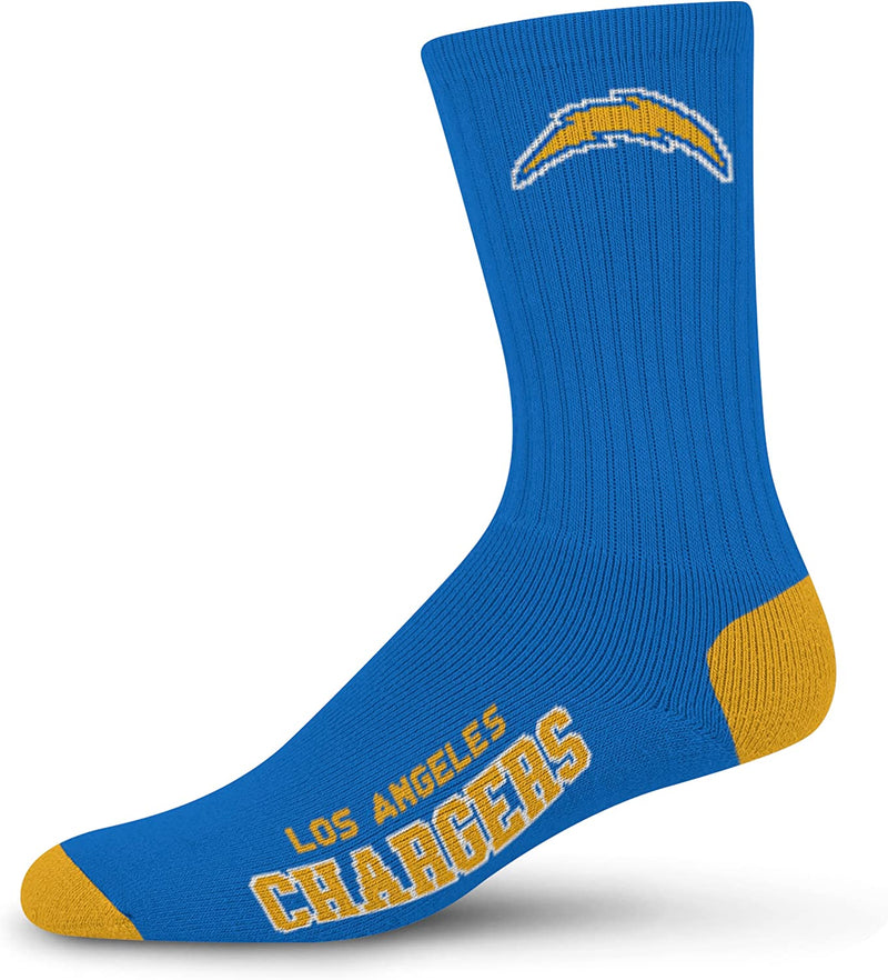 FBF - NFL Deuce Adult Team Logo Crew Dress Socks Footwear for Men and Women Game Day Apparel Sporting Goods > Outdoor Recreation > Winter Sports & Activities FBF Los Angeles Chagers Large 