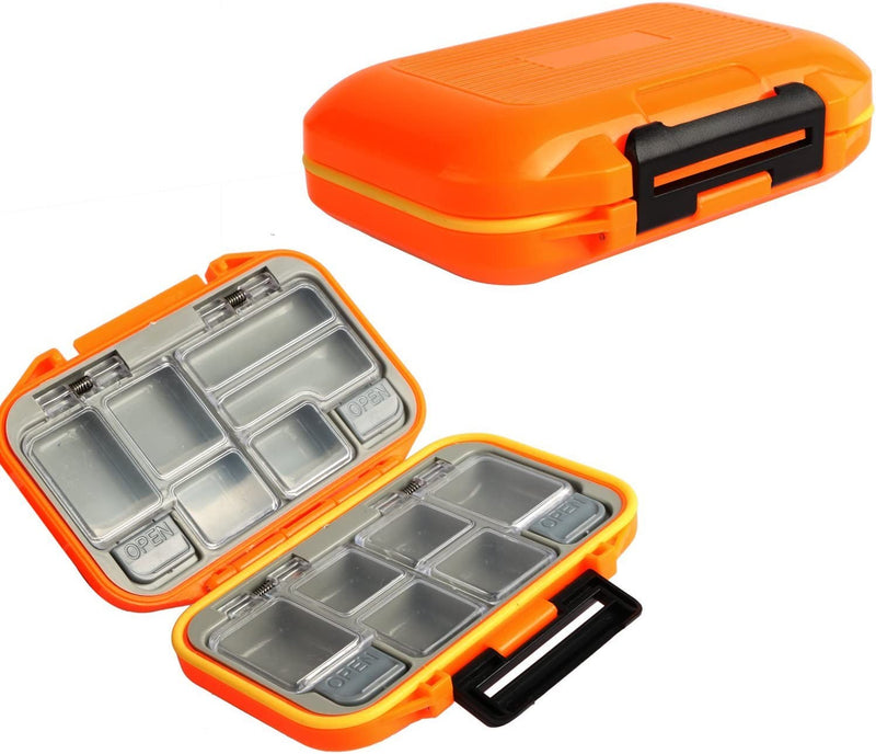 Goture Plastic Storage Organizer Box, Portable Tackle Storage Adjustable Divider Removable Compartment with Handle, Box Organizer for Fishing Storage Orange Sporting Goods > Outdoor Recreation > Fishing > Fishing Tackle GOTURE Orange MINI(Size: 4'' L X 3'' W X 1.3'' H)  