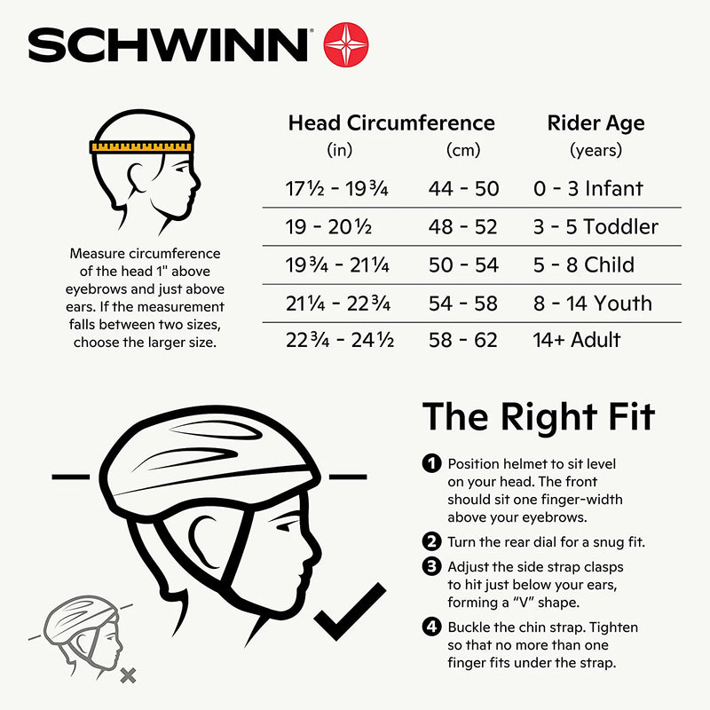 Schwinn Kids Bike Helmet Classic Design, Toddler and Infant Sizes, Multiple Colors