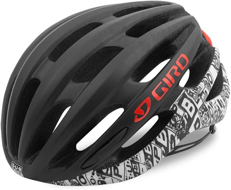 Giro Foray Adult Road Cycling Helmet Sporting Goods > Outdoor Recreation > Cycling > Cycling Apparel & Accessories > Bicycle Helmets Giro Black/White/Sub Pop (2017) Large (59-63 cm) 