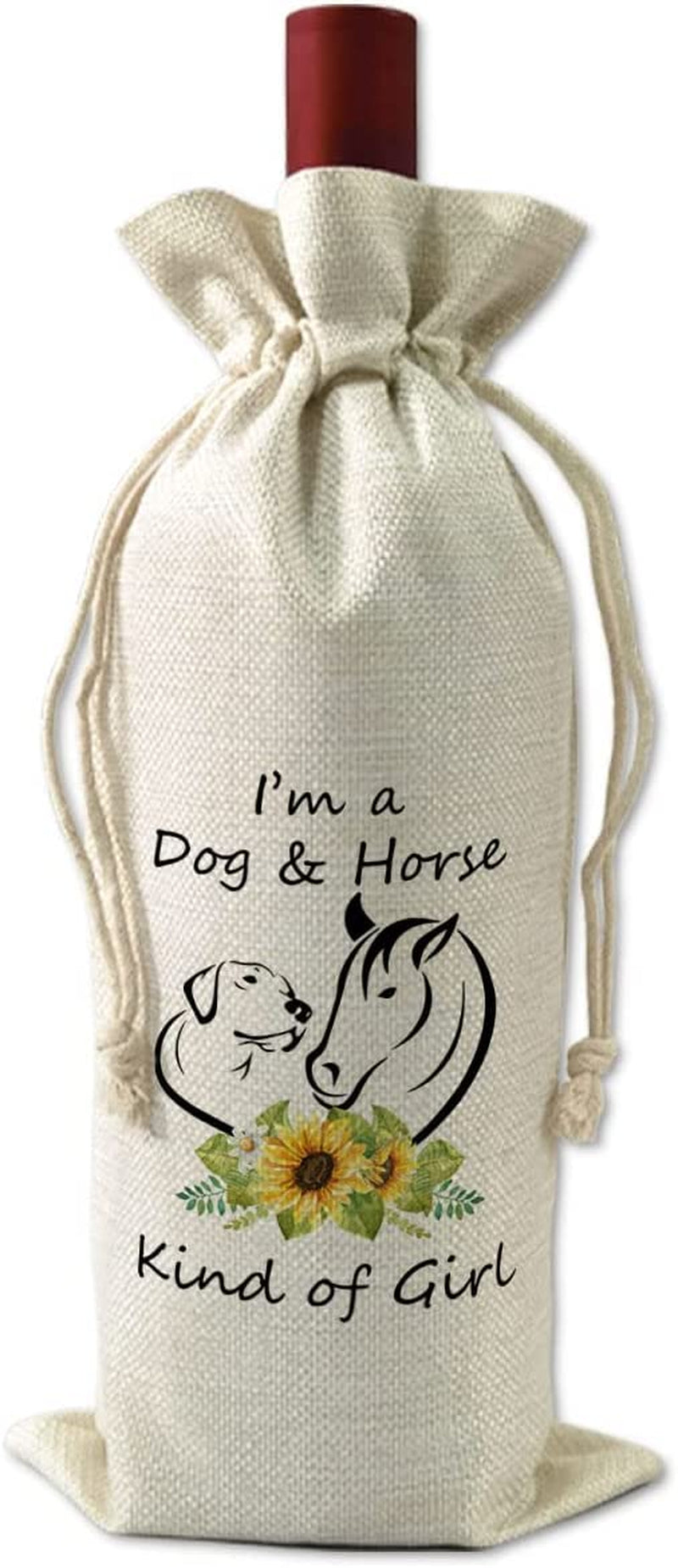 Horse Gifts for Women Dog Lovers Gifts for Teen Girl Horse Dog Gifts for Teenager Country Stuff Wine Bag Gift, I'M a Dog & Horse Kind of Girl Home & Garden > Kitchen & Dining > Barware BiuNiuring   