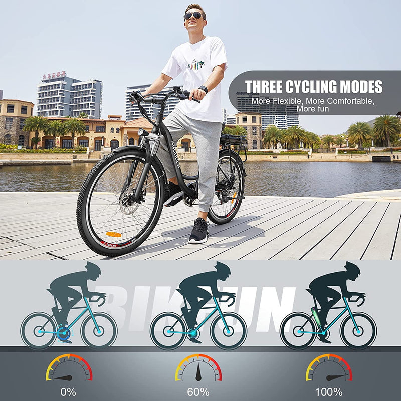 Speedrid 350W Electric Bike for Adults, 26 Inch Step through & Commuting Ebike/Cruiser Bicycle with 36V-15Ah Battery and Shimano 7 Speed for 35-65Miles Sporting Goods > Outdoor Recreation > Cycling > Bicycles Speedrid   