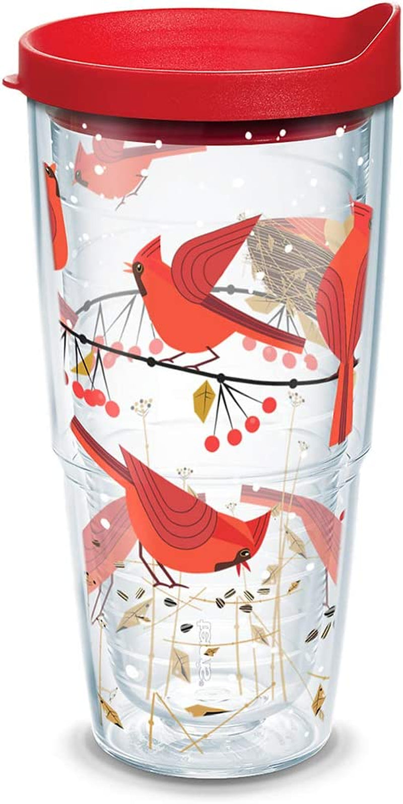 Tervis Made in USA Double Walled Festive Holiday Season Cardinals Insulated Tumbler Cup Keeps Drinks Cold & Hot, 16Oz Mug, Classic Home & Garden > Kitchen & Dining > Tableware > Drinkware Tervis Classic 24oz 