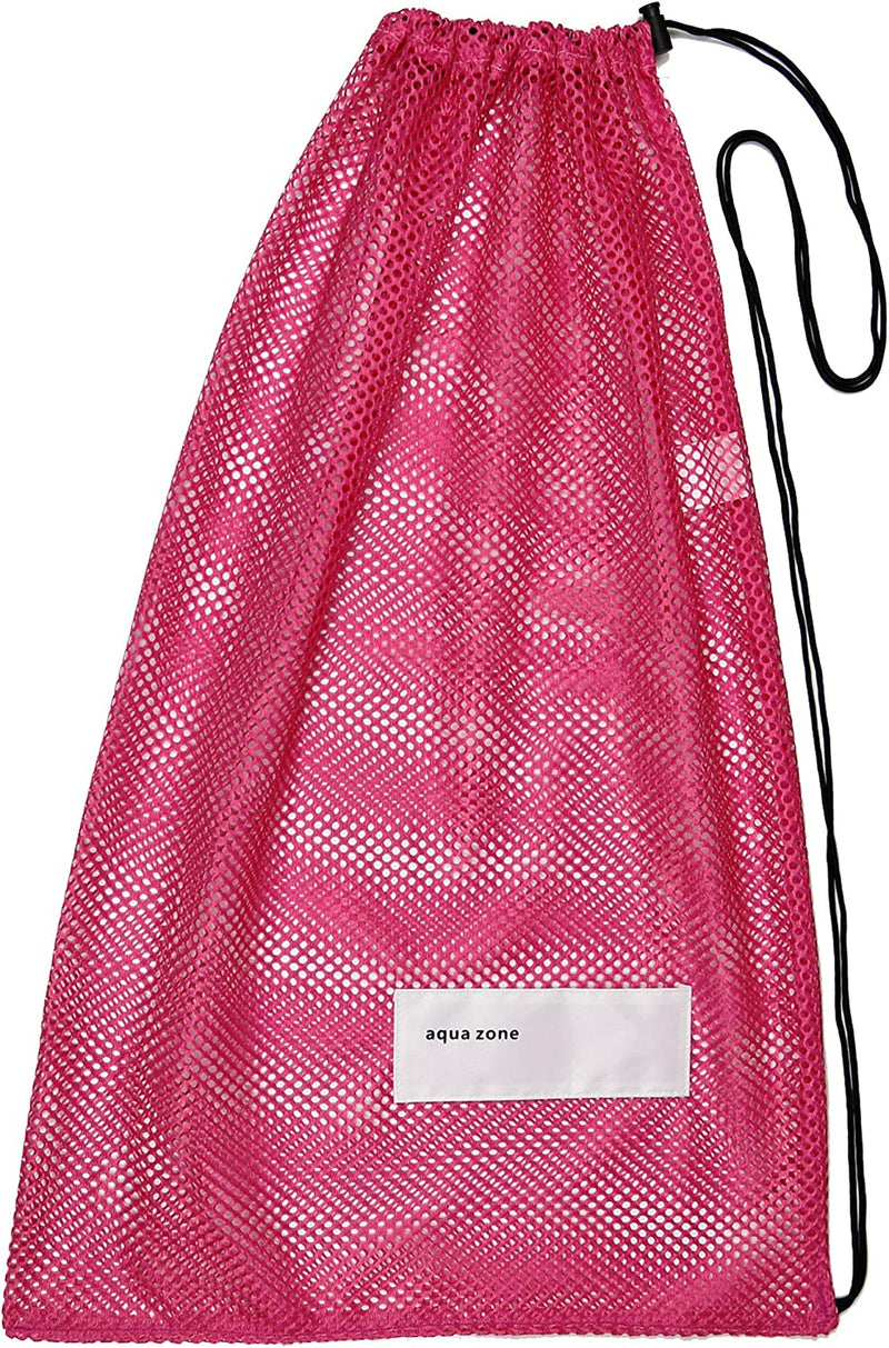 Mesh Bag Drawstring Sports Equipment Bags for Swimming Beach Diving Travel Gym Sporting Goods > Outdoor Recreation > Boating & Water Sports > Swimming Teng Xin Pink 18*30 