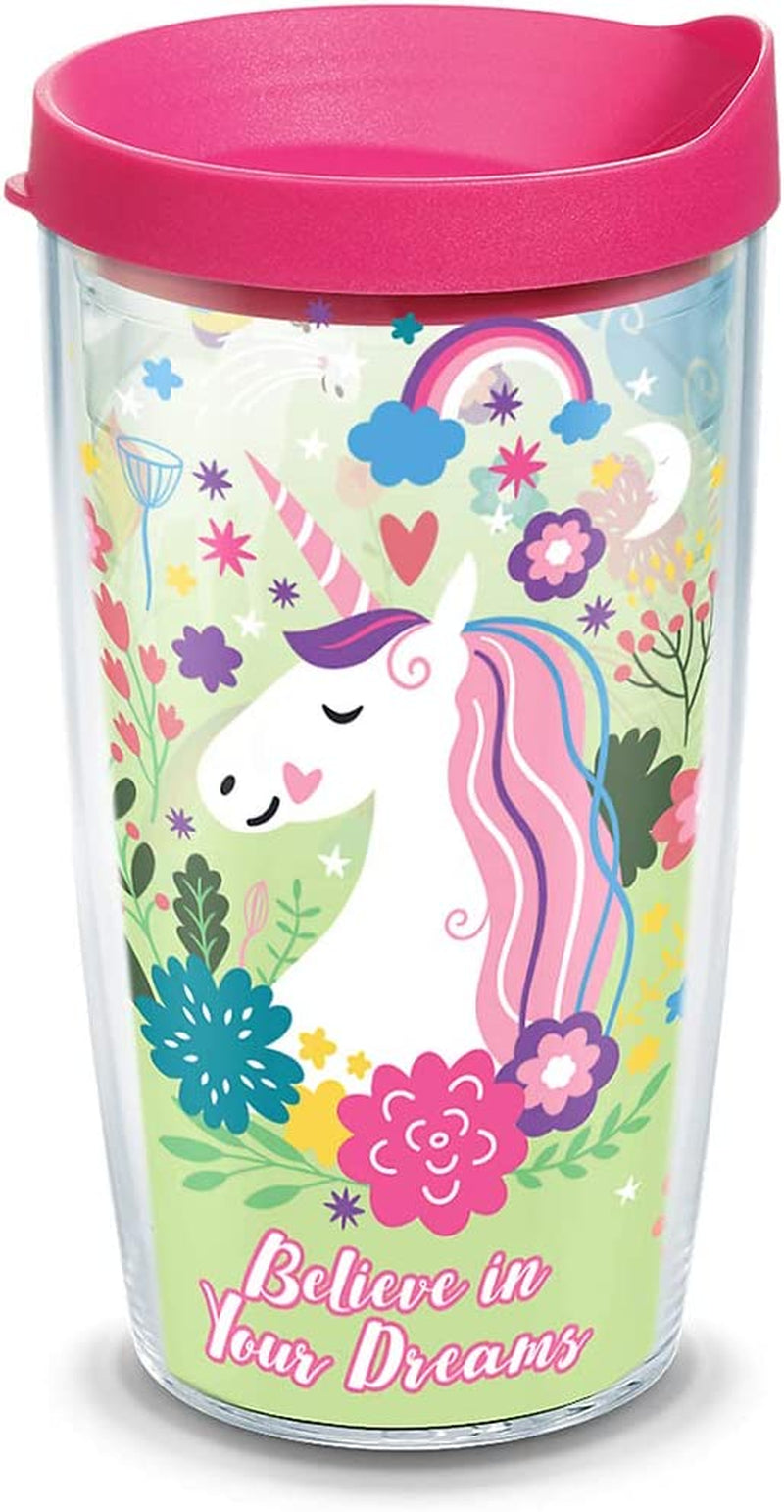 Tervis Believe in Dreams Unicorn Insulated Tumbler with Wrap and Lid, 10 Oz, Clear Home & Garden > Kitchen & Dining > Tableware > Drinkware Tervis 16oz  