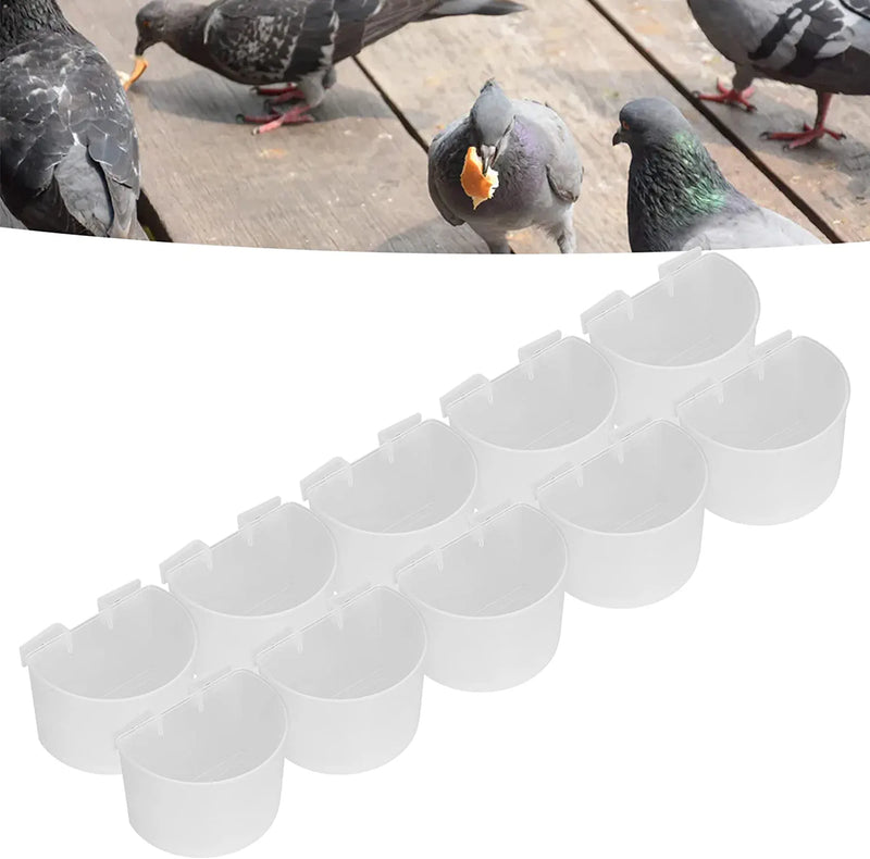 Jopwkuin Bird Feeding Watering Supplies, Waterproof Bird Feed Semicircle Design for Feed Pigeons Parrots, Cockatiels, Conures, Canaries, Finches, Budgies(Large Transparent) Animals & Pet Supplies > Pet Supplies > Bird Supplies > Bird Cage Accessories > Bird Cage Food & Water Dishes Jopwkuin   