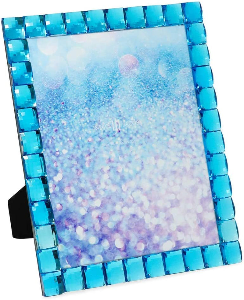 Isaac Jacobs Decorative Sparkling Light Purple Jewel Picture Frame, Photo Display & Home Décor (4X6, Light Purple) Home & Garden > Decor > Picture Frames Isaac Jacobs International Turquoise 8x10 