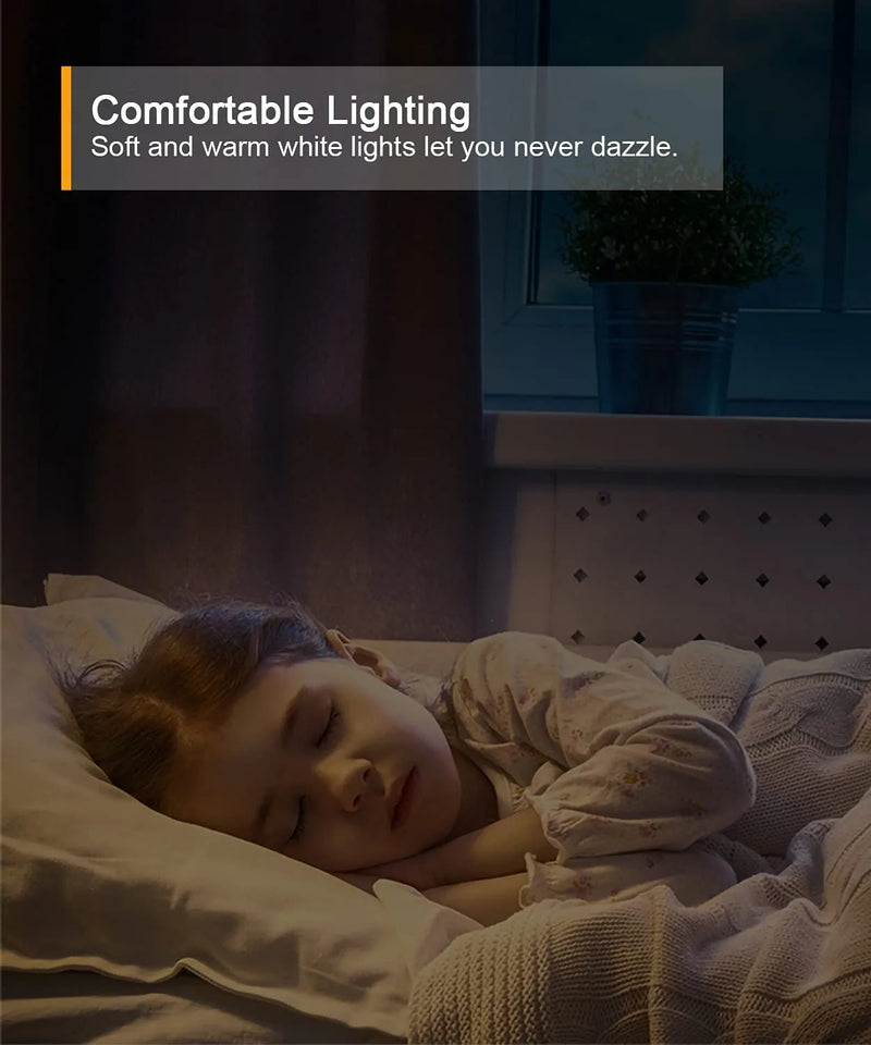 Lyridz Motion Sensor Night Light Plug In, Smart Mini LED Night Lights with 1-120LM Stepless Adjustable Brightness for Bedroom, Kitchen, Hallway, Stair, 4 Pack