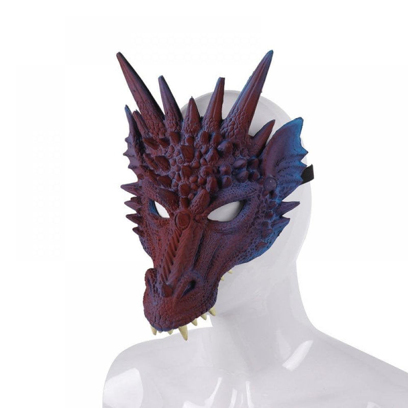 4D Dragon Mask Half Face Mask for Kids Teens Halloween Costume Party Cosplay Party Decoration Apparel & Accessories > Costumes & Accessories > Masks Tinkercad   